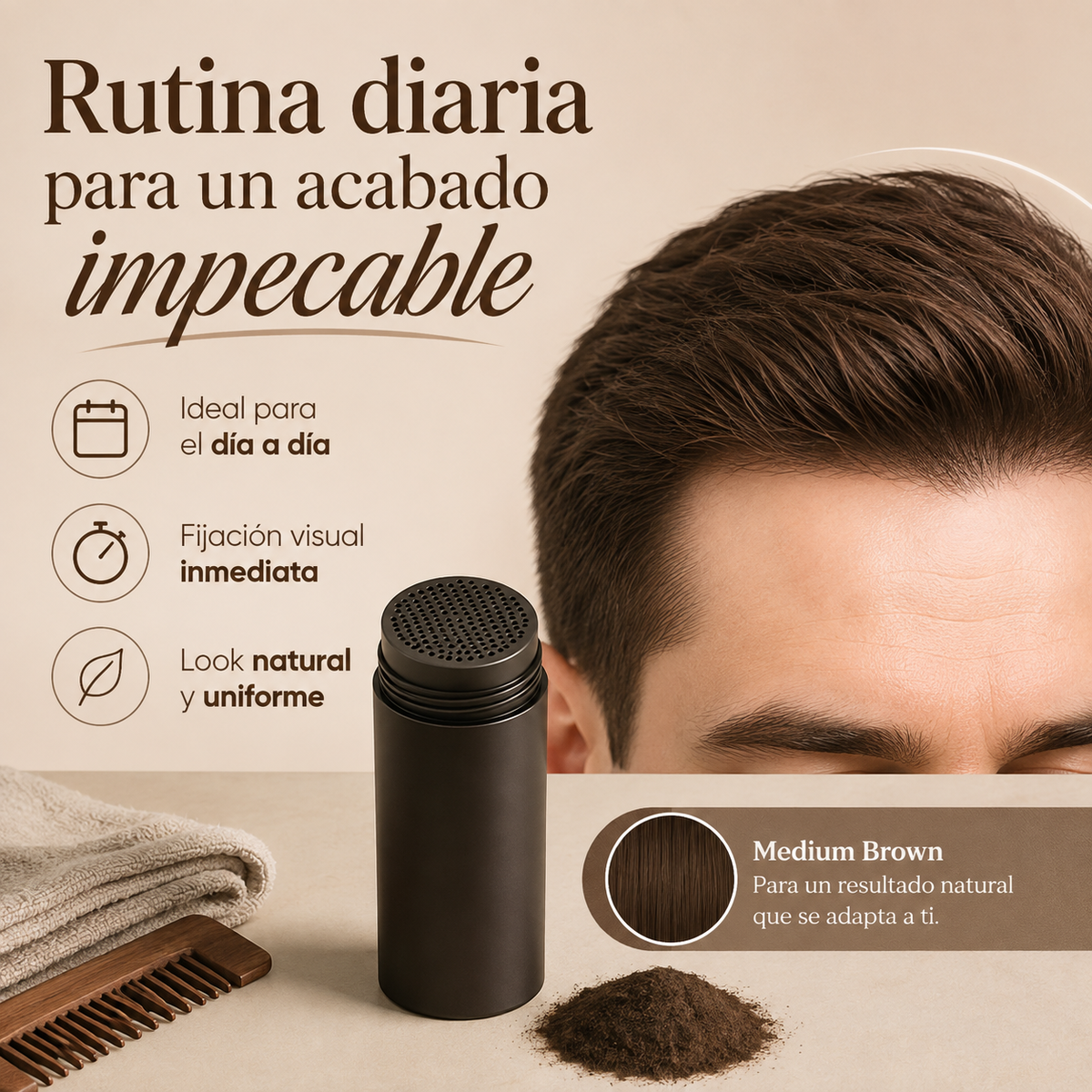 HairFill™ Medium Brown — Fibras Capilares 27,5 g