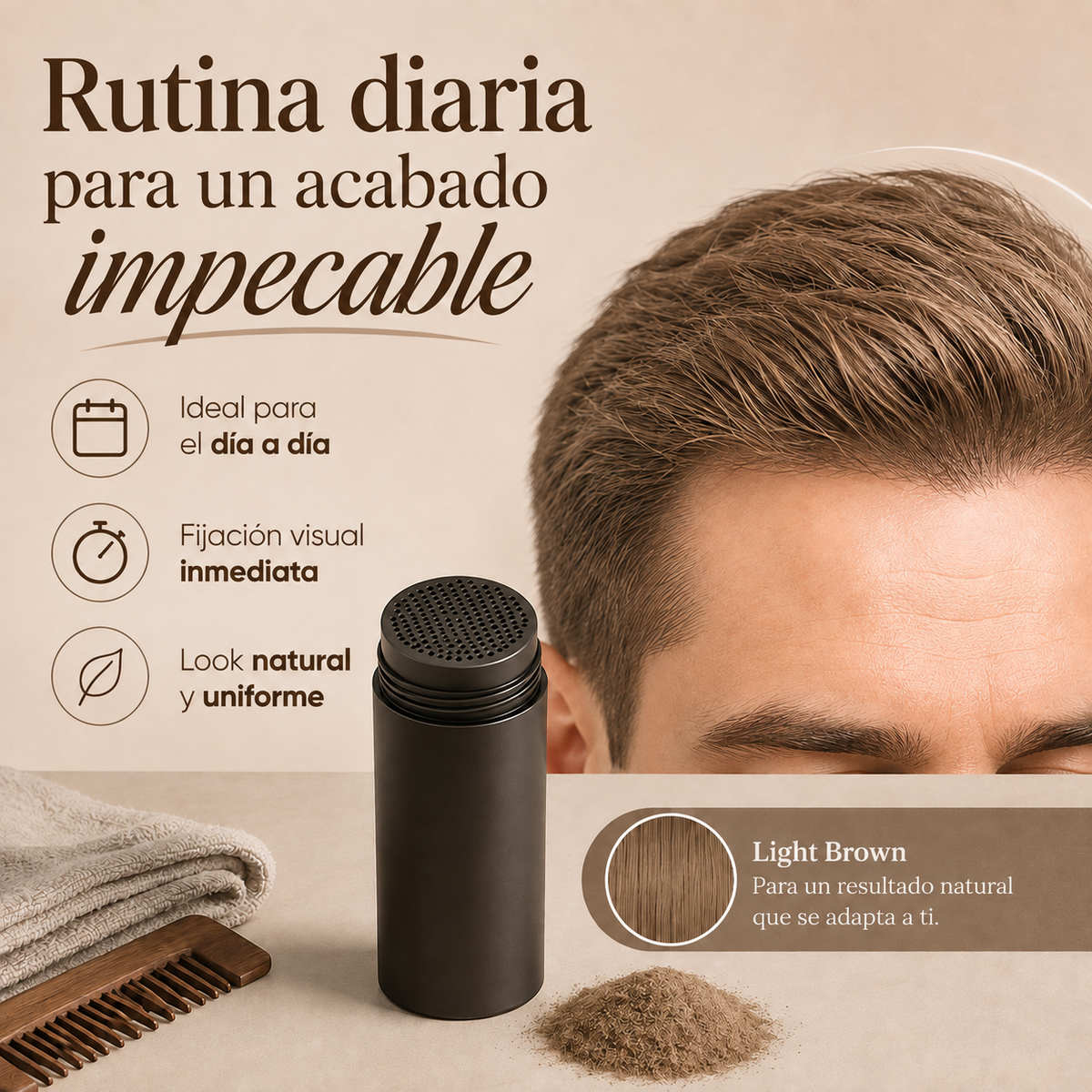HairFill™ Light Brown — Fibras Capilares 27,5 g