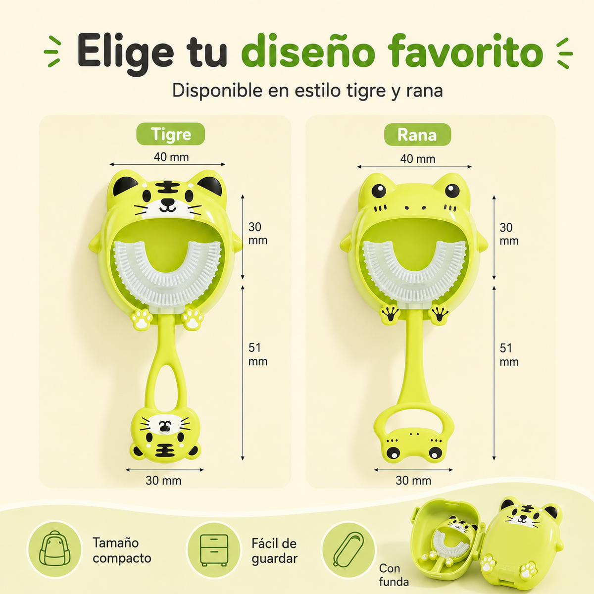 SmileU Kids™ - Cepillo Dental Infantil en Forma U