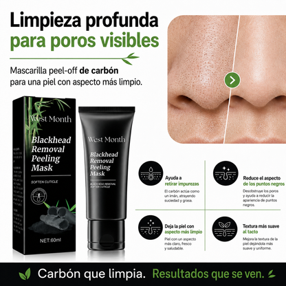 Charcoal Clear™ – Mascarilla Peel-Off de Carbón Anti-Puntos Negros