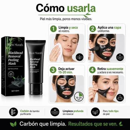 Charcoal Clear™ – Mascarilla Peel-Off de Carbón Anti-Puntos Negros