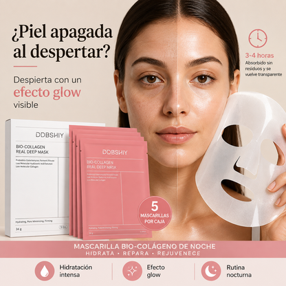 GlowNight Bio™ – Mascarilla Nocturna de Bio-Colágeno