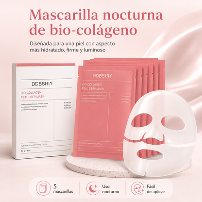 GlowNight Bio™ – Mascarilla Nocturna de Bio-Colágeno