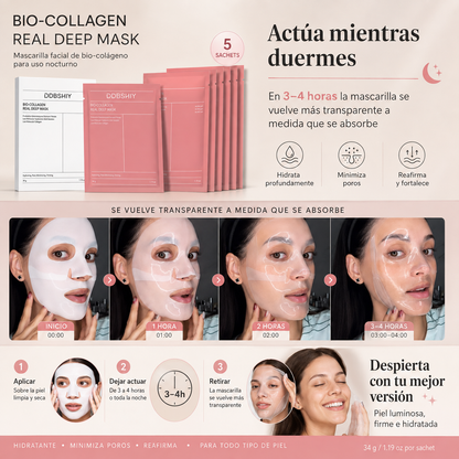 GlowNight Bio™ – Mascarilla Nocturna de Bio-Colágeno