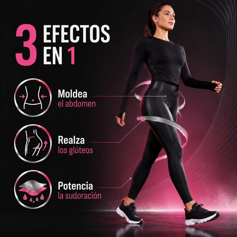 Tres efectos en uno de los leggings modeladores