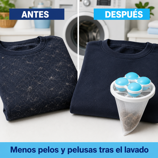 PetClean Duo™ – Pack de 2 Atrapa Pelos y Pelusas para Lavadora