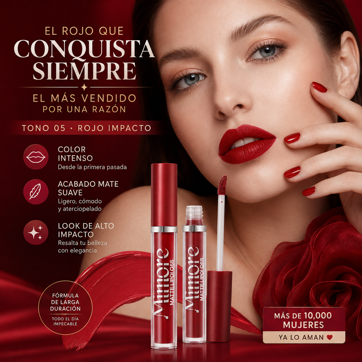 Mimoré Velvet Lips – Set de 6 Labiales Mate