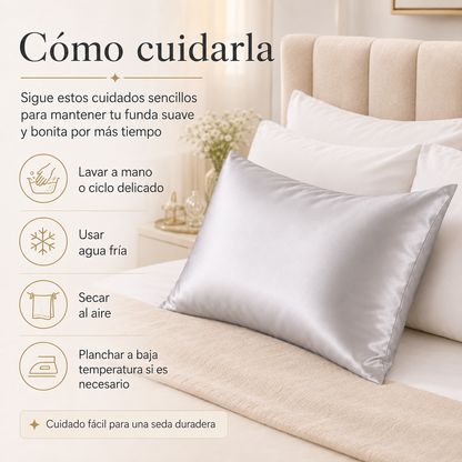 SilkDream -  Funda de Almohada de Seda Mulberry
