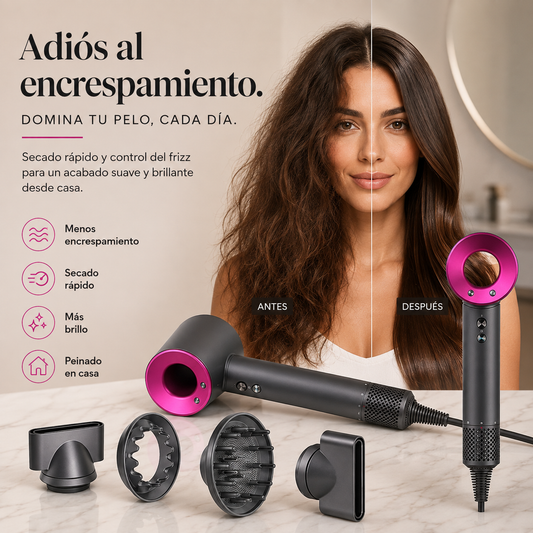 AeroSilk Pro - Secador de Aire de Alta Velocidad - CON ACCESORIOS