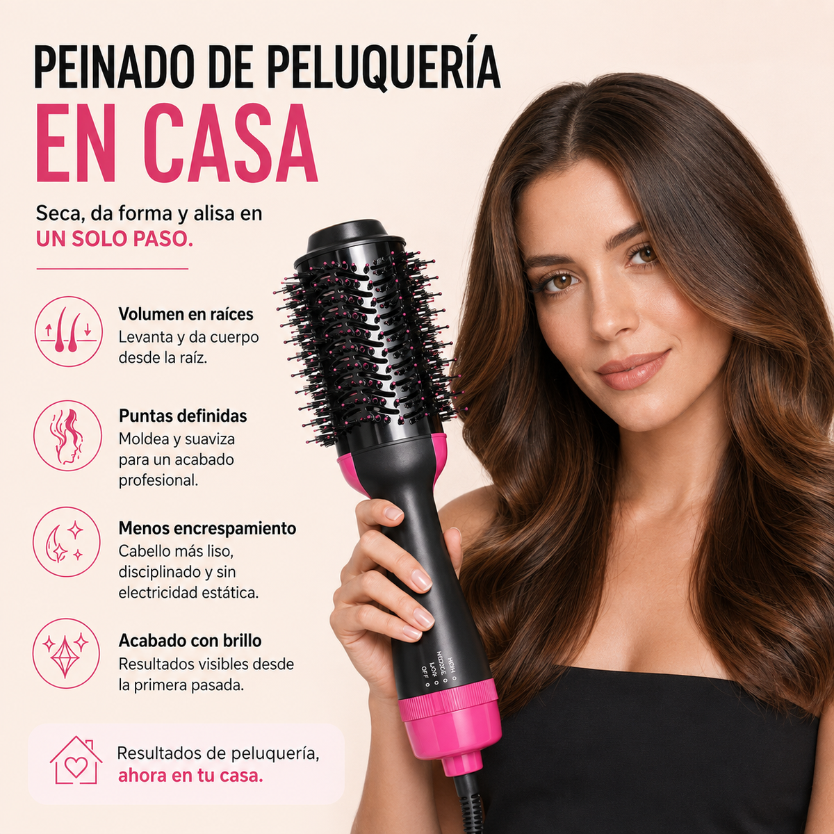 Cepillo Alisador 3 en 1