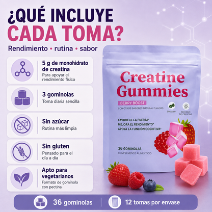 Creatine Boost Gummies - Gominolas de Creatina · Berry Boost