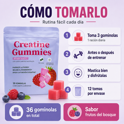 Creatine Boost Gummies - Gominolas de Creatina · Berry Boost