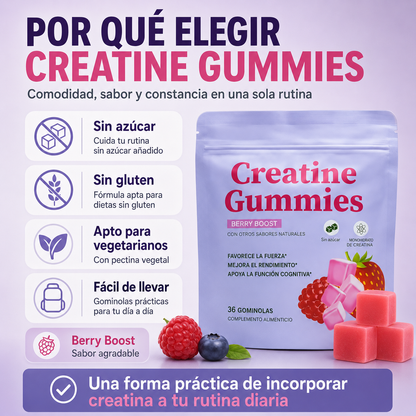 Creatine Boost Gummies - Gominolas de Creatina · Berry Boost
