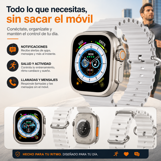 Smartwatch Ultra 2 Gris + 1 correa gratis