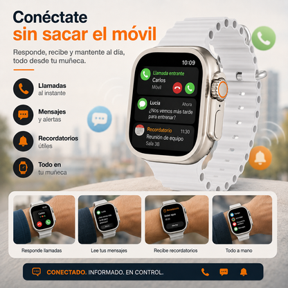 Smartwatch Ultra 2 Gris + 1 correa gratis