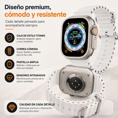 Smartwatch Ultra 2 Gris + 1 correa gratis