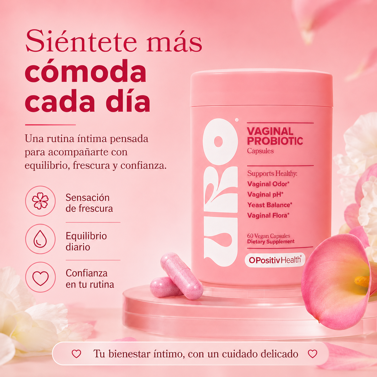 Flora Balance Íntimo™ — Probiótico Vaginal 60 Cápsulas