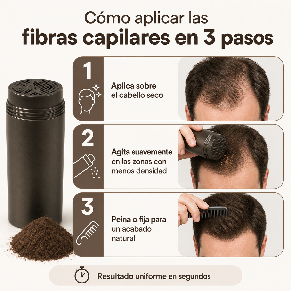HairFill™ Medium Brown — Fibras Capilares 27,5 g