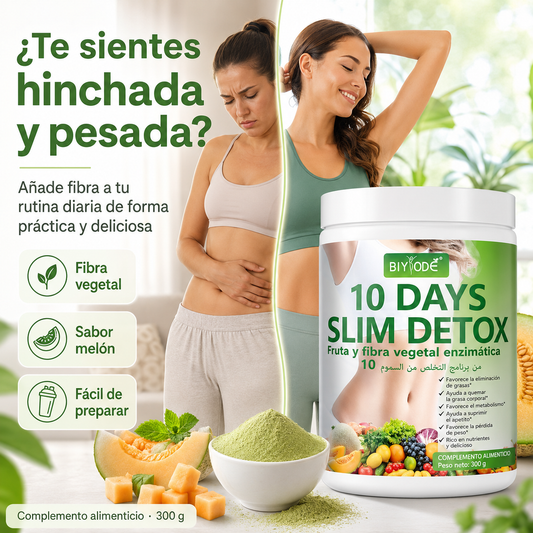 SlimFiber 10™ – Batido de Fibra Vegetal Sabor Melón | 300 g