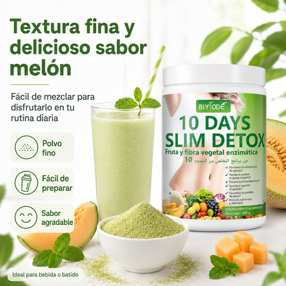 SlimFiber 10™ – Batido de Fibra Vegetal Sabor Melón | 300 g