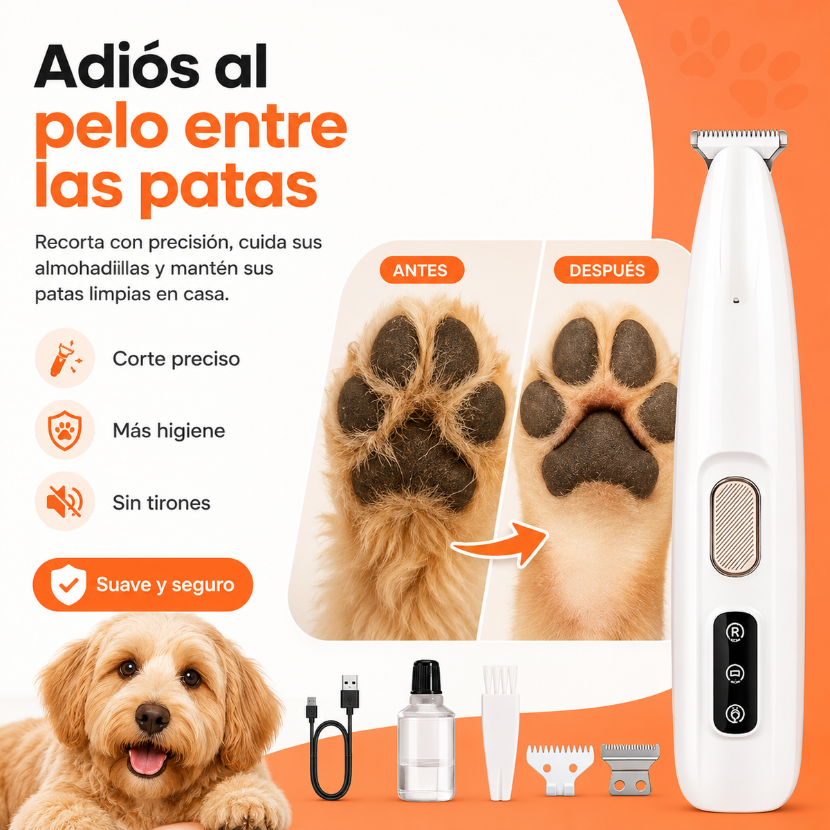 PetSoft Trim™ — Recortadora de Precisión para Mascotas