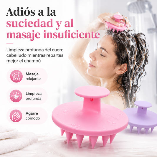 ScalpCare™ | Masajeador de Cuero Cabelludo para Champú y Limpieza Profunda