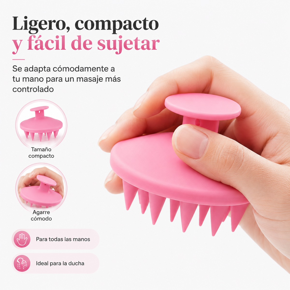 ScalpCare™ | Masajeador de Cuero Cabelludo para Champú y Limpieza Profunda
