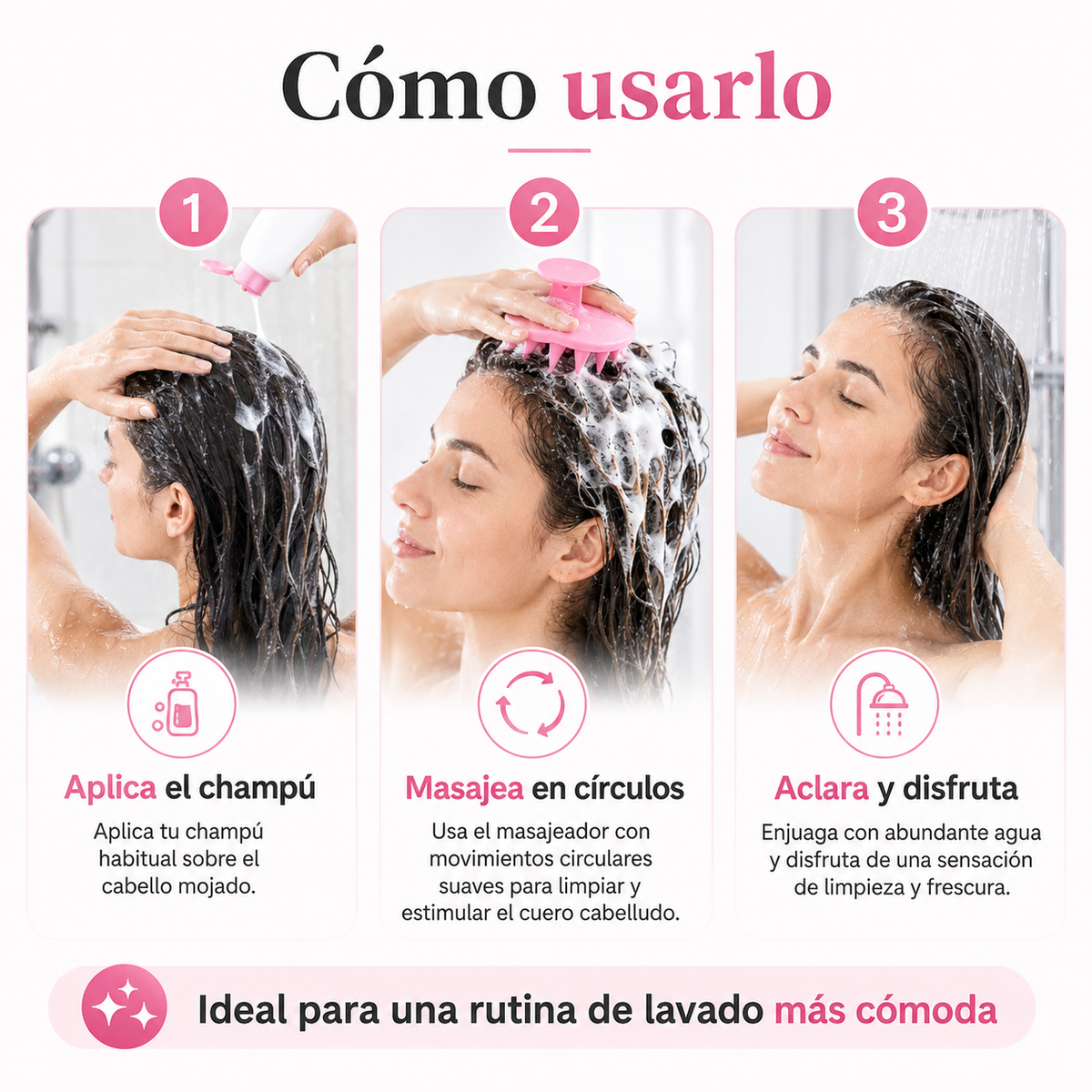 ScalpCare™ | Masajeador de Cuero Cabelludo para Champú y Limpieza Profunda