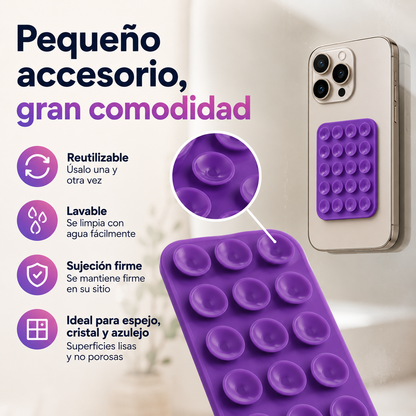 Ventosa Silicona Soporte Adhesivo para Teléfonos - Pack 10