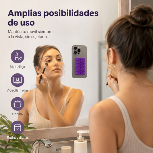Ventosa Silicona Soporte Adhesivo para Teléfonos - Pack 10