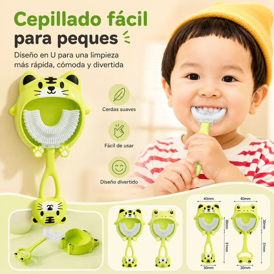 SmileU Kids™ - Cepillo Dental Infantil en Forma U