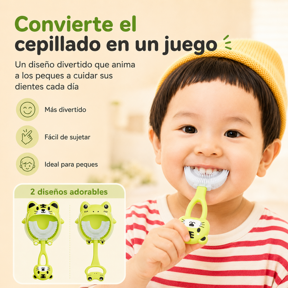 Cepillo infantil en forma de U